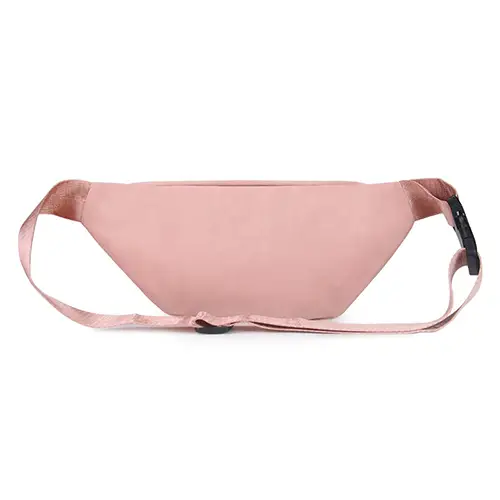 Elegant Multi-Pocket Waist Bag with Gold Zipper Accents